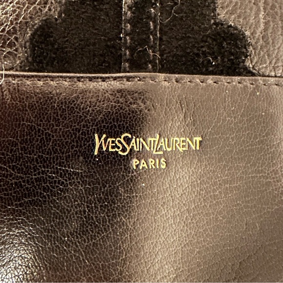 Yves St Laurent Leather Shoulder Bag, Wristlet, Clutch - Black - Picture 7 of 14
